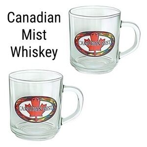 NEW! (2) Vintage Canadian Mist Whiskey Glass Mug